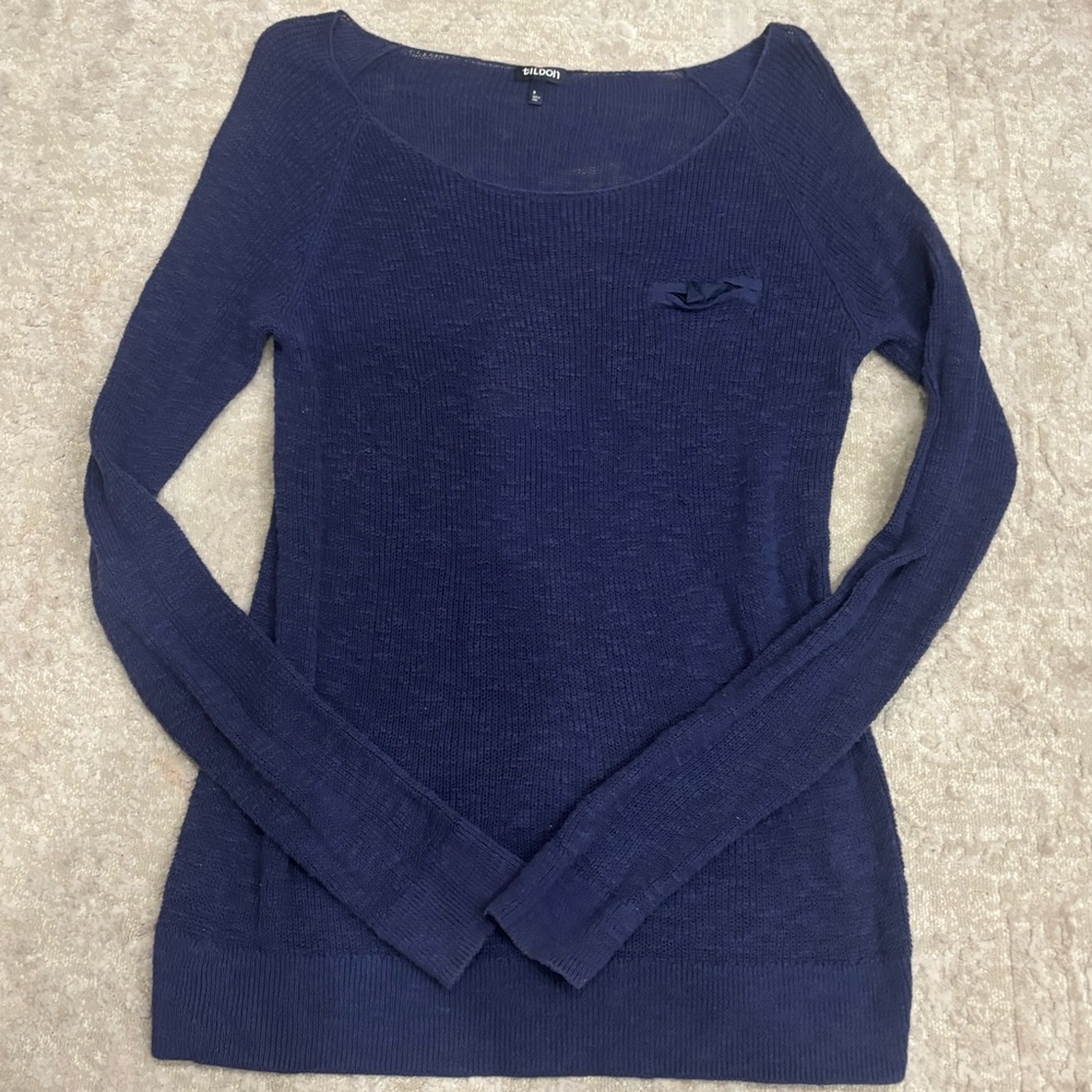 Tildon Deep Blue Knit Top